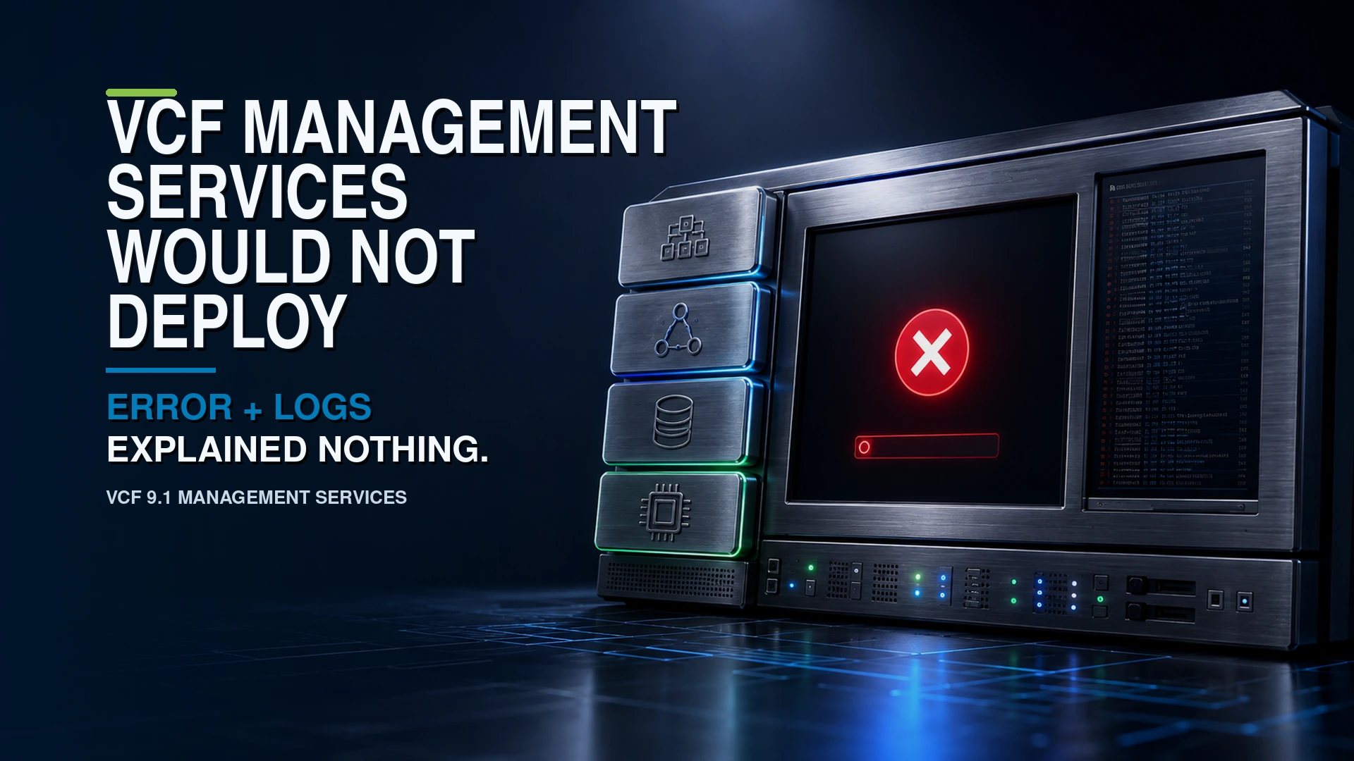 VCF Management Services Would Not Deploy—and Neither the Error nor the Logs Explained Why